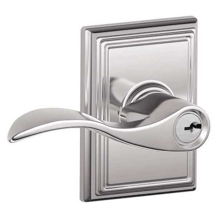 Schlage Bright Chrome Entrance Lever Lockset, Accent/Addison F51A ACC 625 ADD