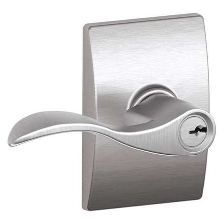 Schlage Satin Chrome Entrance Lever Lockset, Accent/Century F51A ACC 626 CEN