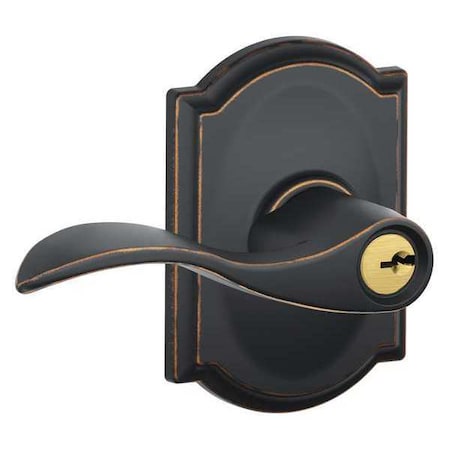 Schlage Lever Lockset, Mechanical, Entrance, Grd. 2 F51A ACC 716 CAM
