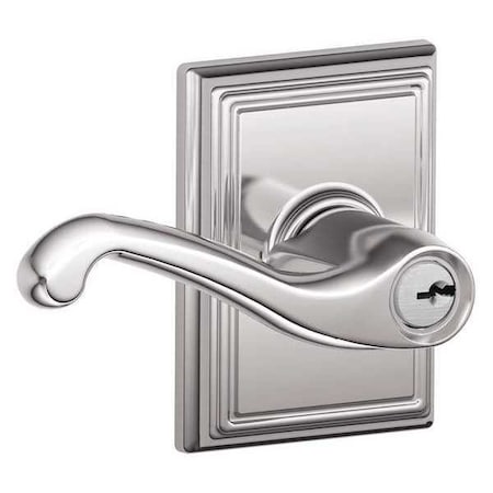 Schlage Bright Chrome Entrance Lever Lockset, Flair/Addison F51A FLA 625 ADD