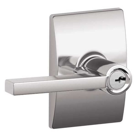 Schlage Bright Chrome Entrance Lever Lockset, Latitude/Century F51A LAT 625 CEN