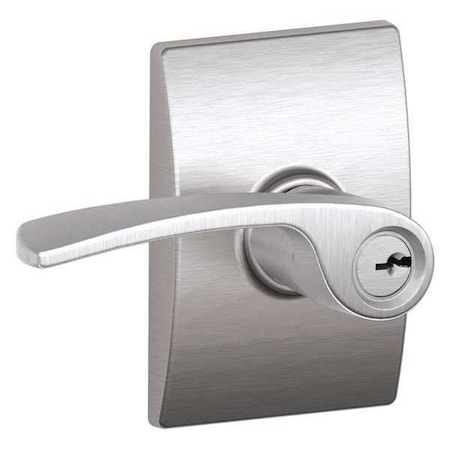 Schlage Satin Chrome Entrance Lever Lockset, Merano/Century F51A MER 626 CEN