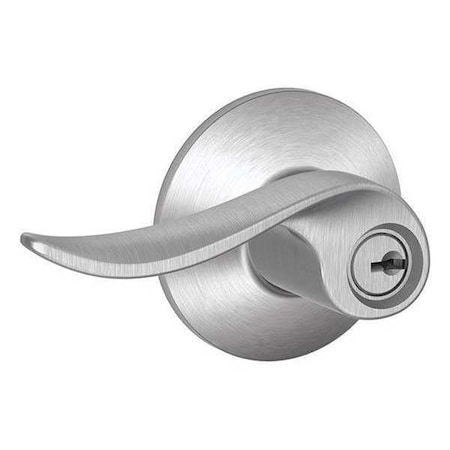 Schlage Satin Chrome Entrance Lever Lockset, Sacramento F51A SAC 626