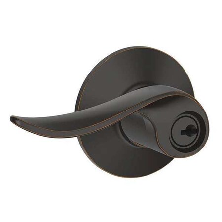 Schlage Antique Bronze Entrance Lever Lockset, Sacramento F51A SAC 716