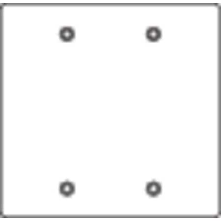 Hubbell Killark Weatherproof Cover, 2 Gang, Aluminum, Blank Cover Type 2FB