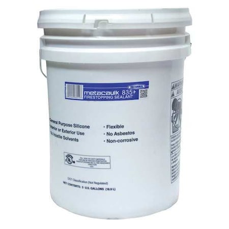 Metacaulk Fire Barrier Sealant, Pail, Gray, 5 gal. 66019