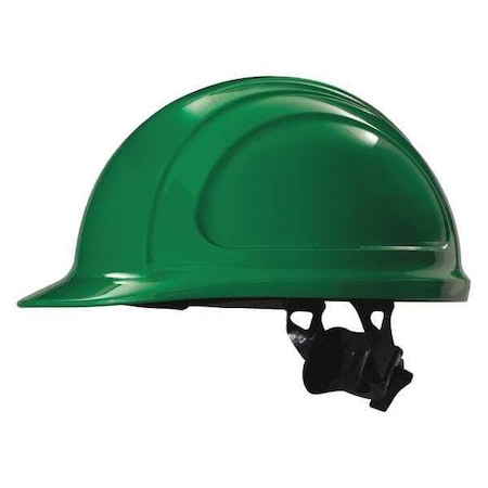 Honeywell North Hard Hat, North Zone, Polyethylene, 4 Point Ratchet, Type 1, Class E, Green N10R040000
