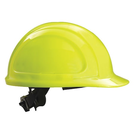 North Front Brim Hard Hat, Type 1, Class E, Ratchet (4-Point), Hi-Vis Yellow N10R440000