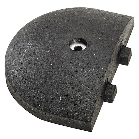 Zoro Select Speed Bump Endcap, Black, 6" L x 12" W GNRS2698BL