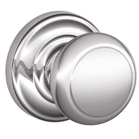 Schlage Chrome Passage Knob Lockset, Andover/Rose F10 AND 625 AND