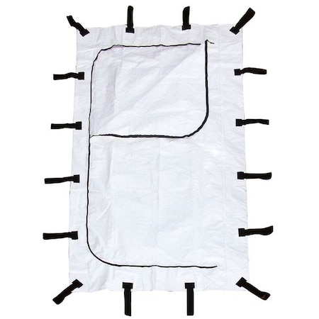 Classic Plastics Body Bag, 98" L x 54" W, White, PK2 JUMBO