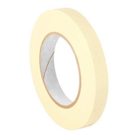 3M Masking Tape, 3/4 in W x 120 yd L, 4.4 mil Thick, Tan, Rubber Adhesive, 48 PK 201+
