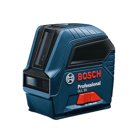 Bosch Cross Line Laser, Red Beam, 50 ft. Range GLL 55