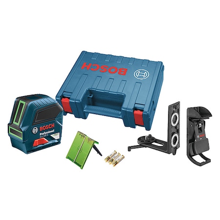 Bosch Cross Line Laser, Green Beam, 100 ft Range GLL 100 G
