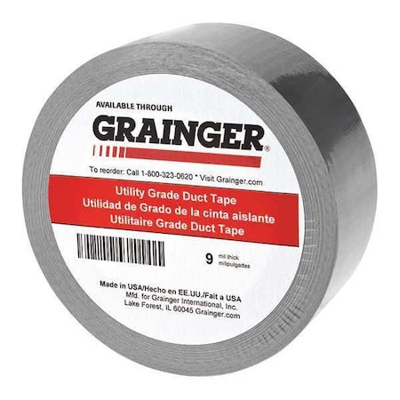 Zoro Select DuctTape, Silver, 33ydL, 3-3/4inW, PK6 TC600-Silver