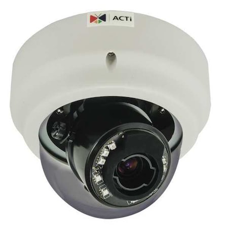 Acti IP Camera, Dome, 5-45/64" D, Varifocal Lens B63