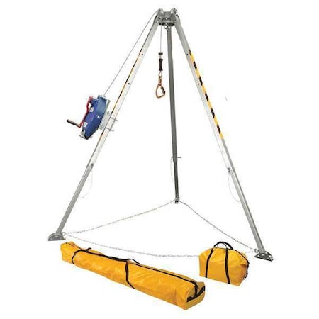 Falltech Confined Space Tripod, Aluminum, Blue 7508