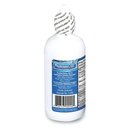 Physicianscare Personal Eye Wash Bottle, 1 oz., PK48 7-006