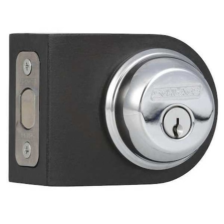 Schlage Deadbolt, Bright Chrome, Keyed Different B60N 625