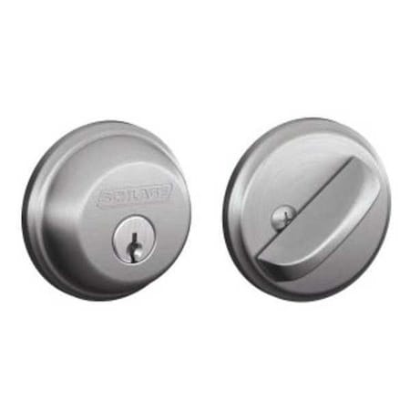 Schlage Deadbolt, Satin Chrome, Alike Keying B60N 626 KA4