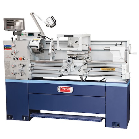 Dayton Lathe, 220V AC Volts, 3 hp HP, 60 Hz, Three Phase 40 in Distance Between Centers 499F40