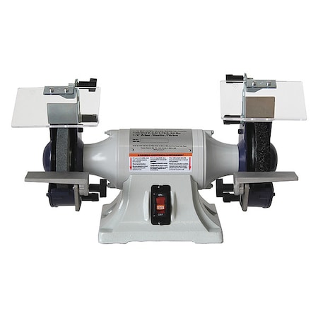 Dayton Bench Grinder, 6 in Max. Wheel Dia, 36 Grinding Wheel Grit 499F64