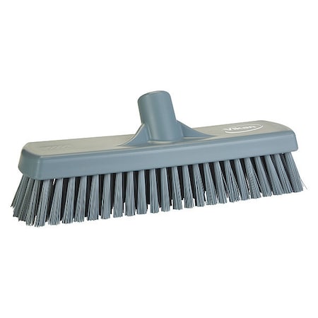 Vikan Deck Brush, 1-19/32" L Trim, Gray Bristle 706088
