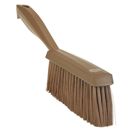 Vikan 1 19/32 in W Bench Brush, Soft, 6 3/4 in L Handle, 7 in L Brush, Brown, Polypropylene 458766