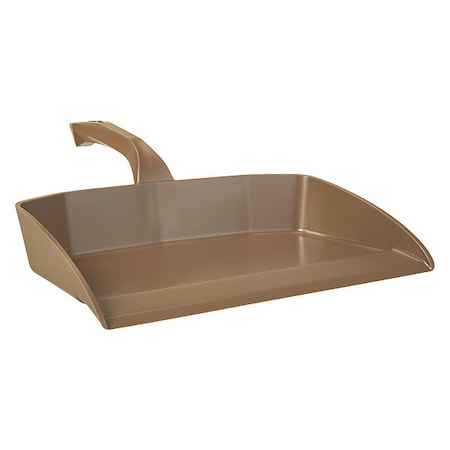 Vikan Hand Held Dust Pan, Plastic, Brown, 13" W 566066