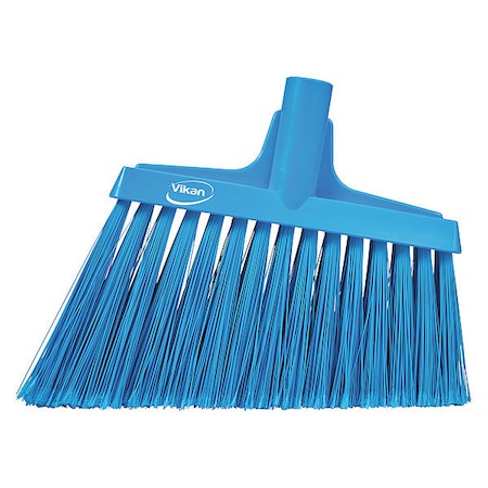 Vikan 9 in Sweep Face Angle Broom, Soft, Synthetic, Blue 29163