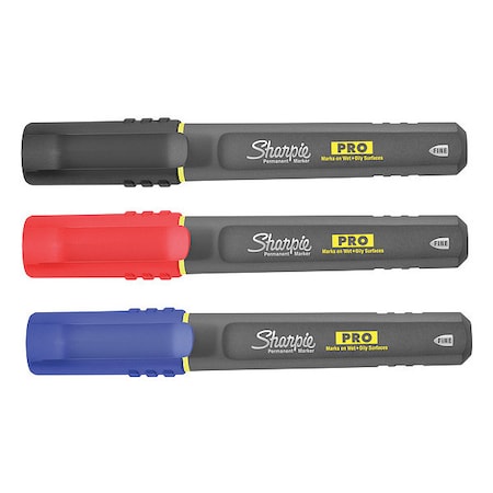 Sharpie Permanent Marker Set, Black, Blue, Red, Fine Tip, 4 PK 2018324