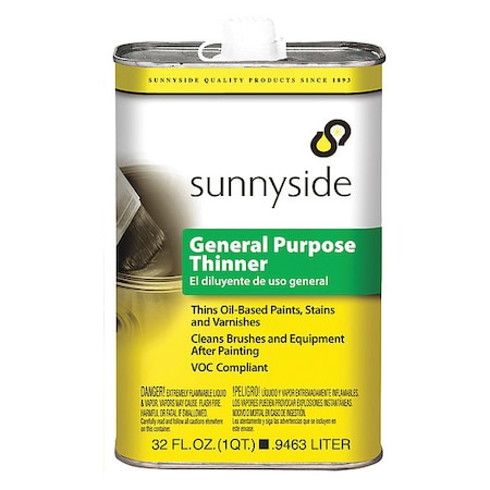 Sunnyside Paint Thinner, 1/4 gal., Solvent Base 47632