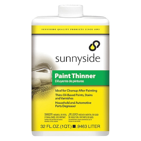Sunnyside Paint Thinner, 1/4 gal., Solvent Base 30432