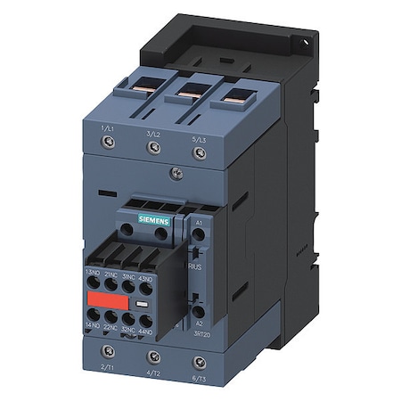 Siemens IEC Magnetic Contactor, 2NC/2NO, 24V DC, 3 P, Non-Reversing, Screw 3RT20461KB443MA0