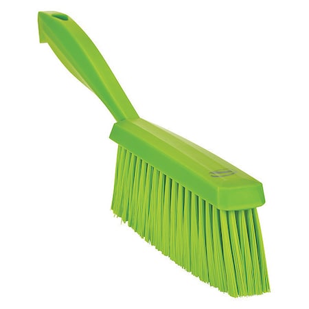 Vikan 1 19/32 in W Bench Brush, Soft, 6 3/4 in L Handle, 7 in L Brush, Lime, Polypropylene 458777