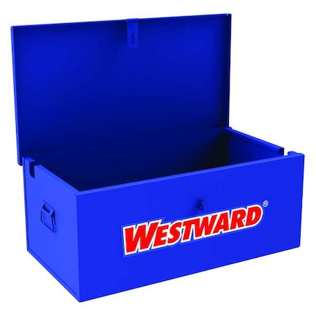 Westward WESTWARD Jobsite Box, Blue, 3.3 cu ft, 31" W x 18" D x 13" H 499N12