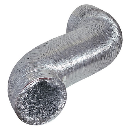 Zoro Select Noninsulated Flexible Duct, Aluminum 60584