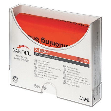 Sandel Wall Mount Holder, Clear, 11-1/2" L, PK5 2104-H