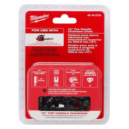 Milwaukee Tool 14" Top Handle Chainsaw Chain 49-16-2744