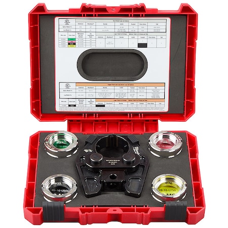 Milwaukee Tool 750 MCM Cu/Al Crimping Jaw w/400-750 MCM Al 6T U Style Dies 49-16-750A