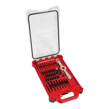 Milwaukee Tool 38PC SAE Tap & Die PACKOUT Set w/ Hex-LOK 2-in-1 Handle 49-22-5604
