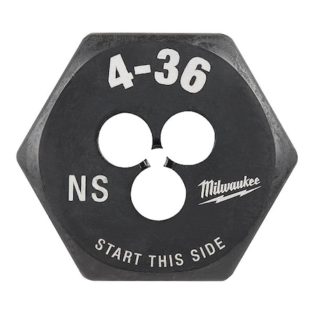 Milwaukee 4-36 NS 1-Inch Hex Threading Die - 49-57-5307
