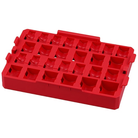 Milwaukee Tool PACKOUT Organizer Tray for 27 pc. SHOCKWAVE Impact Duty 1/2 in. Drive SAE and Metric Standard Sockets 49-66-6834