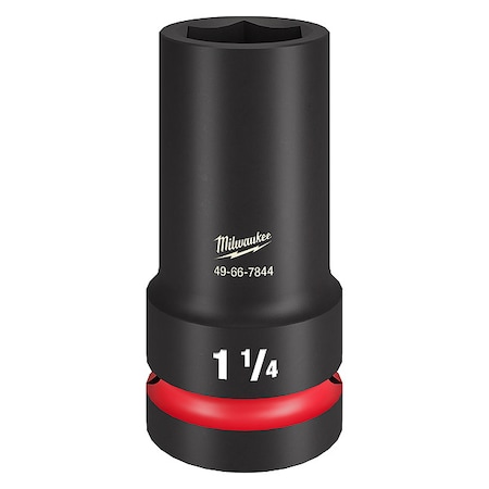 Milwaukee Tool Impact Socket, Socket Size 1 1/4", Deep 49-66-7844