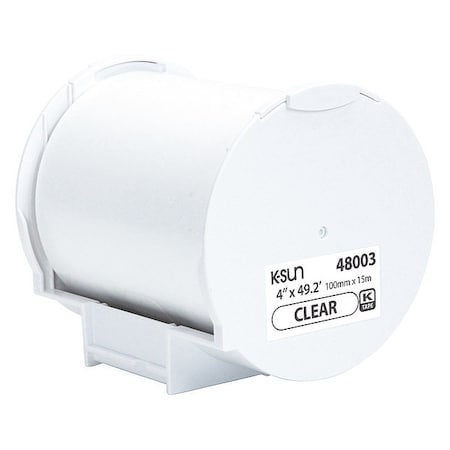 K-Sun Label Tape, Clear, Labels/Roll: Continuous 48003