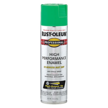 Rust-Oleum Rust Preventative Spray Paint, Safety Green, Gloss, 15 oz. 7533838
