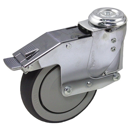 Zoro Select Bolt Hole Caster, 4" Wheel dia. P16S-RP040K-H-WB