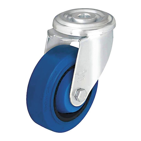 Zoro Select Bolt-Hole Caster, 4"dia, Swivel, Nylon LER-POEV 100KA-SB