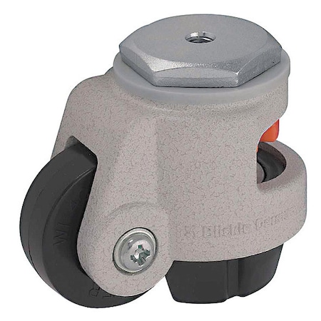 Zoro Select Leveling Bolt Hole Caster, 1-3/4" Wheel dia. HRIG-POA 45G