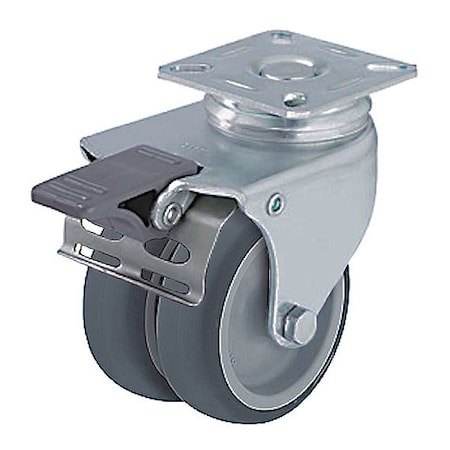 Zoro Select Plate Caster, 220 lb. Load Rating LDA-PATH 75G-FI
